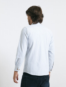 012622 CAMISA HARRINGTON LABEL Gris/natural