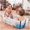 Baño Stokke Flexibath Plegable Transparente y Azul