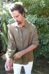 Linen Shirt for Men Verde