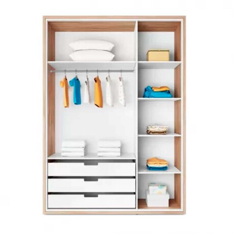 ROCKY II 3 PUERTAS MDF-Y-MADERA BLANCO PLACARD KIDS