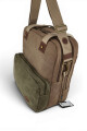 Bolso porta laptop de lona Marrón con Verde