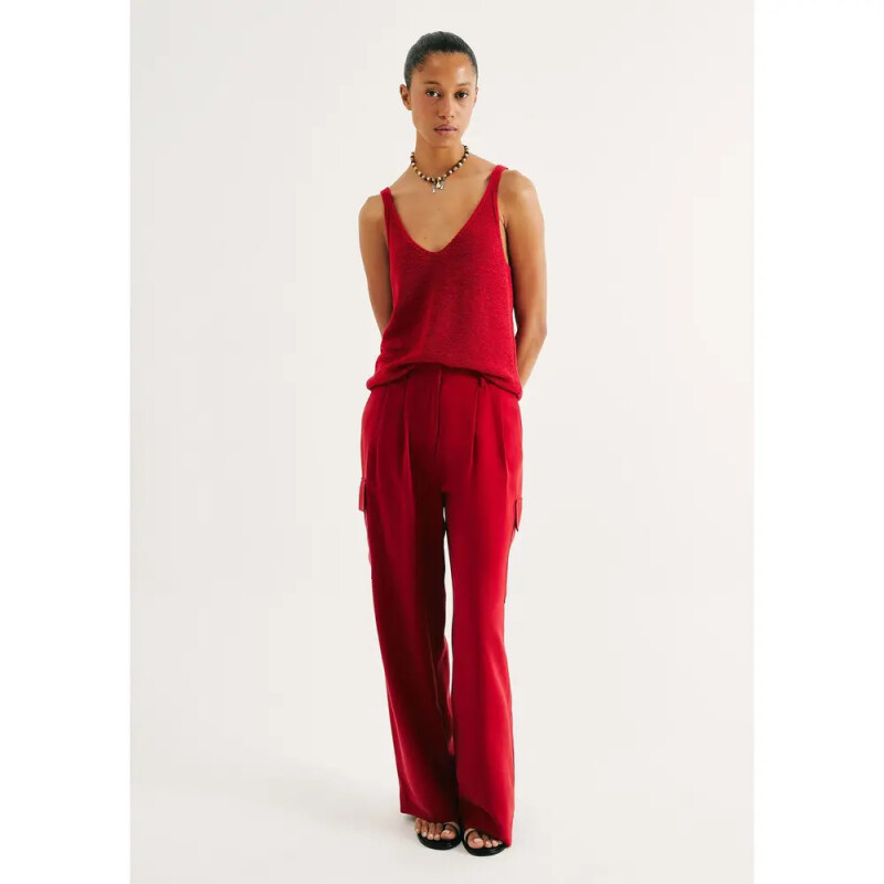 BLUSA SM FEM VERMELHO ESCURO