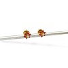 Caravanas Flor de Rubí de oro- Oro bajo - Rubí y zirconia- CA8122 conpiedra