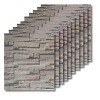 20 Placas Revestimiento Pared Autoadhesiva 70x77cm Promo X20 Piedra Clara