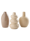 Jarrón AMUNDSEN Ø6xH10 cm beige 3 piezas/paquete Jarrón AMUNDSEN Ø6xH10 cm beige 3 piezas/paquete