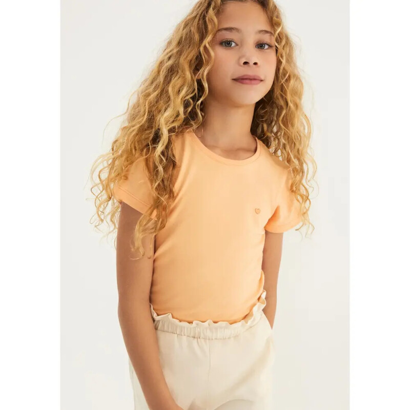CAMISETA MM FEM LARANJA CLARO