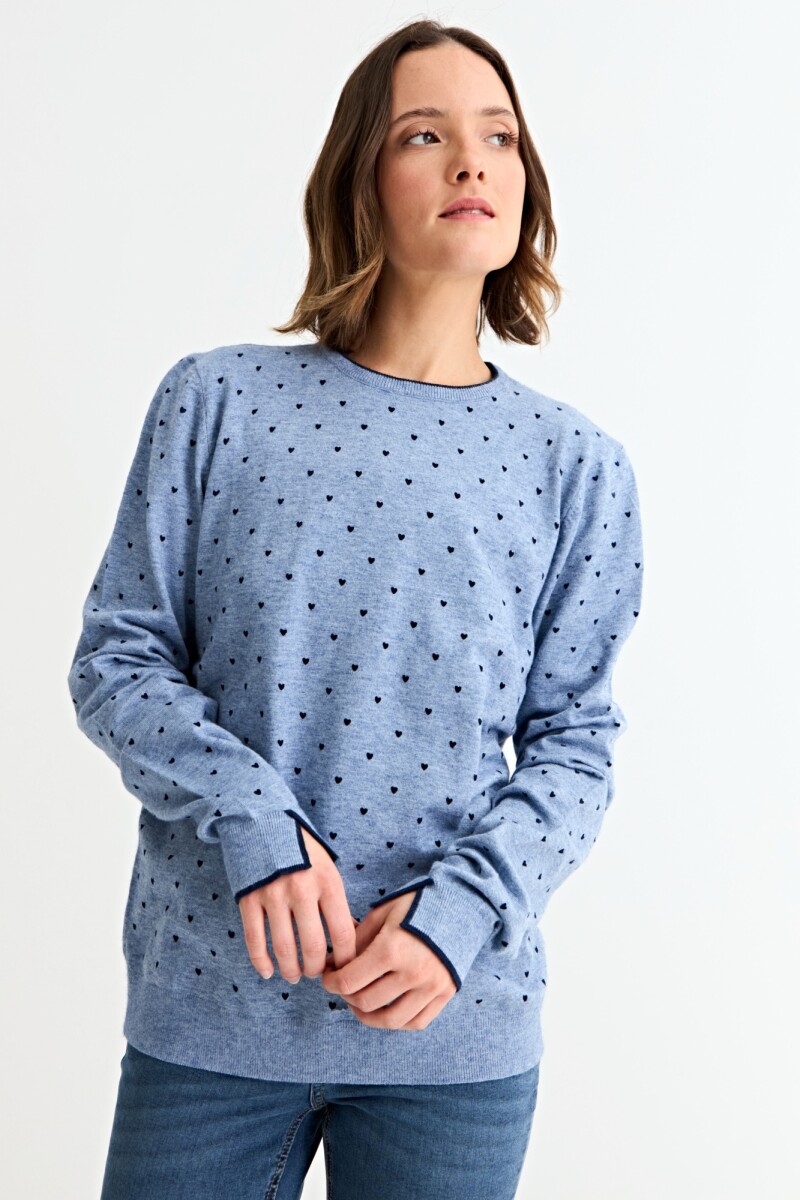 Sweater corazones CELESTE