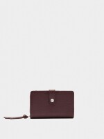 Cartera Con Textura burdeos