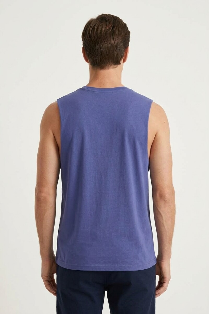 Musculosa estampada Good Vibes AZUL MARINO