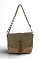 Morral con solapa Verde con Marrón