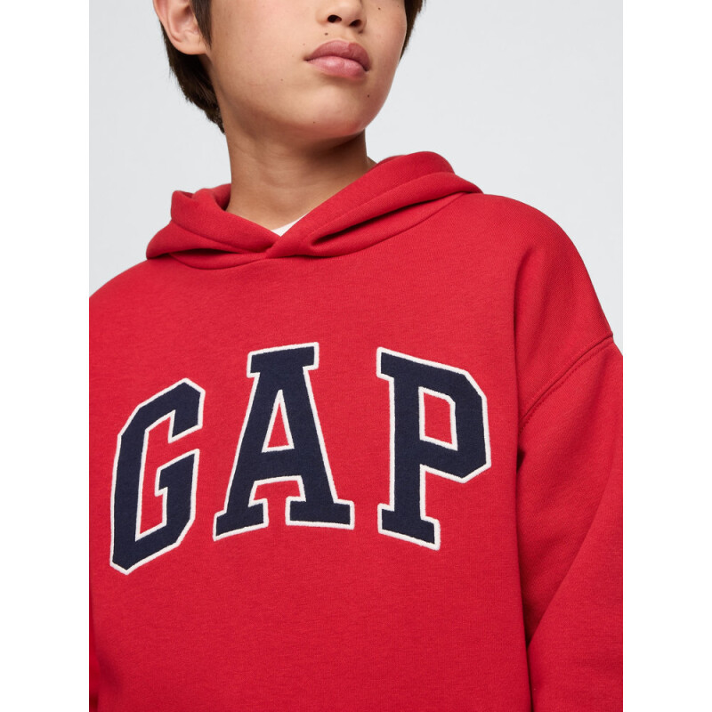 V-FRCH FT BAS HERITAGE LOGO PO LIGHT HEATHER GREY B08 L MODERN RED