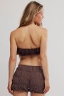 TOP BANDEAU FLIRTY FRILL Marron