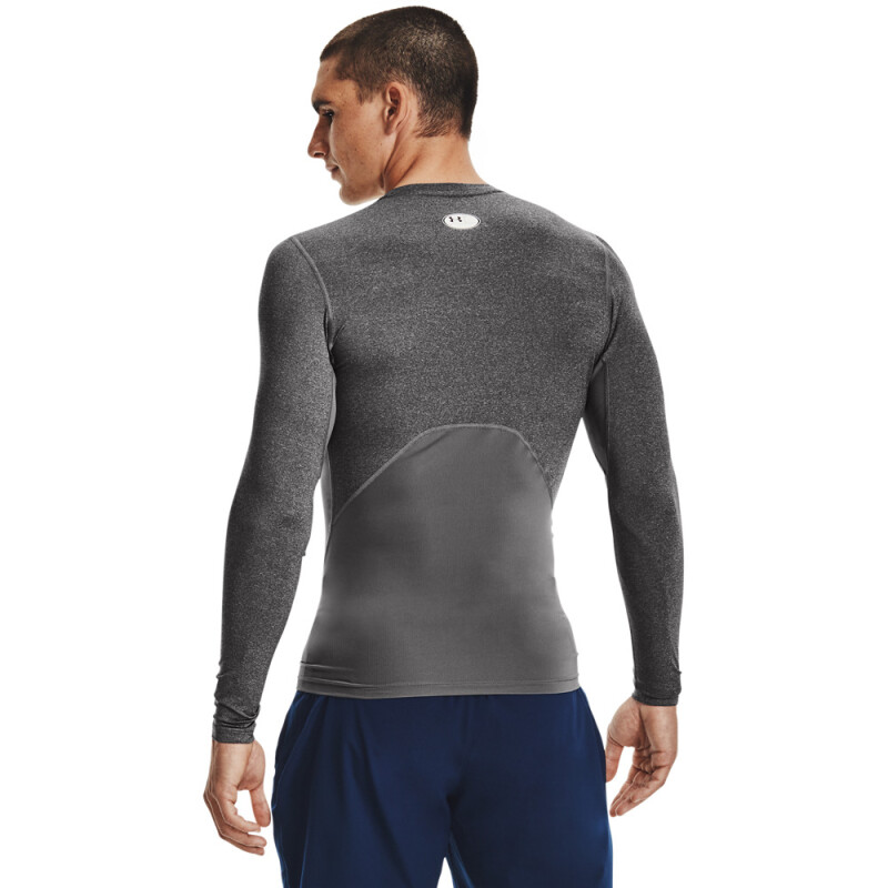 UA HG Armour Comp LS-WHT GRY-090