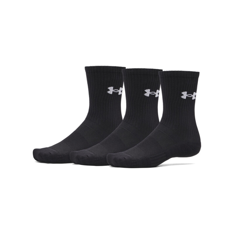 UA Performance Cotton 3p Crw-BLK BLK-008
