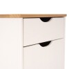 Mesa de Luz 1 puerta 1 cajón - Línea Nórdica Roble/Blanco