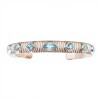 Brazalete Pune-Plata 925 rodinada-Piedra Topacio azul-BR2014 conpiedra