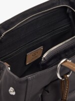 Bolso Tote De Nylon Con Colgante gris