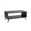 Mesa De Living Minimalista Mad Maciza Linea Dublin - Negro Mesa De Living Minimalista Mad Maciza Linea Dublin - Negro