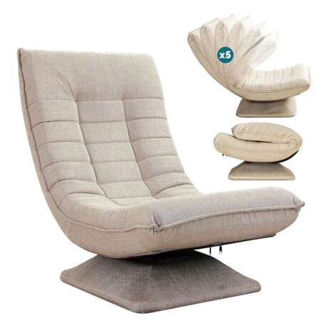 Sillon Reclinable Giratorio Aberdeen Beige