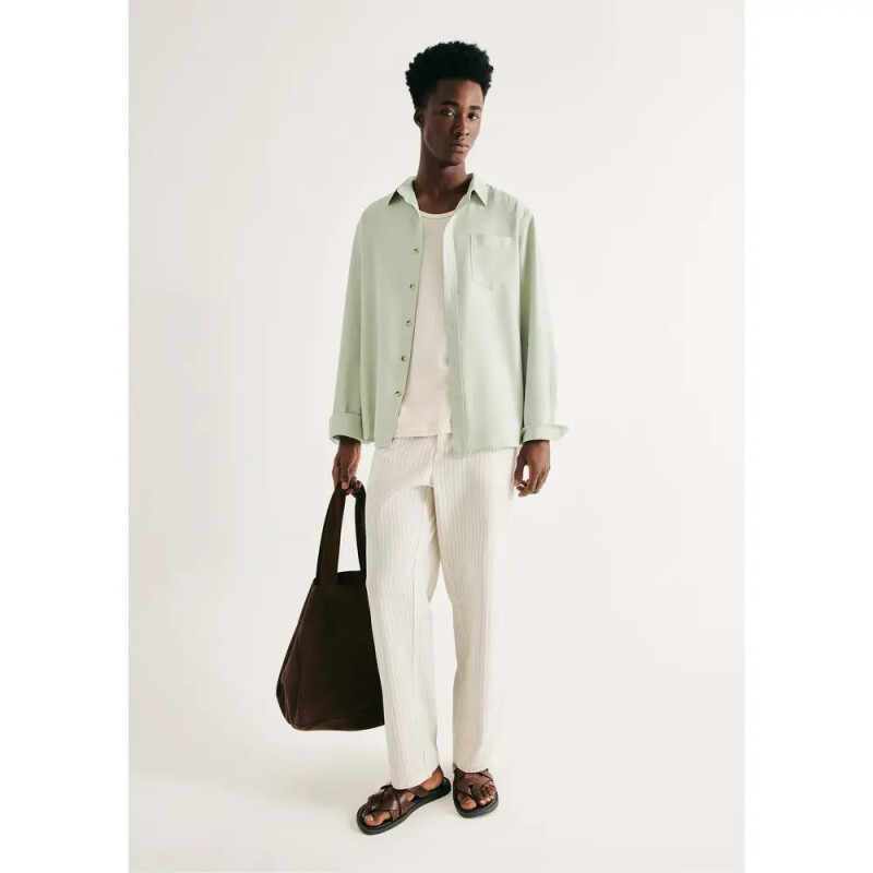 CAMISA MASC VERDE CLARO