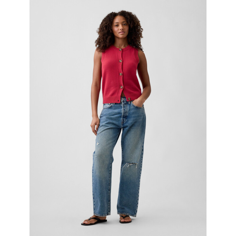 V-SWEATER VEST CHAKRA RED
