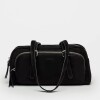 Cartera al hombro Lagoon en efecto gamuza Negro