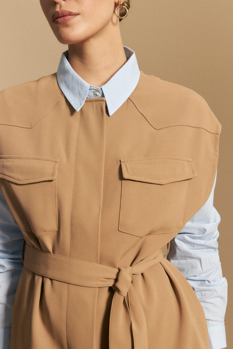 CHALECO VADY Beige Oscuro