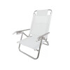 Reposera Baño de Sol Aluminio Zaka 5 Posiciones Blanco