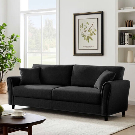 SOFÁ SILLÓN 3 CUERPOS NEGRO