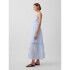 SL EMBRO BTTN FRONT MAXI DRESS CERULEAN BLUE 402