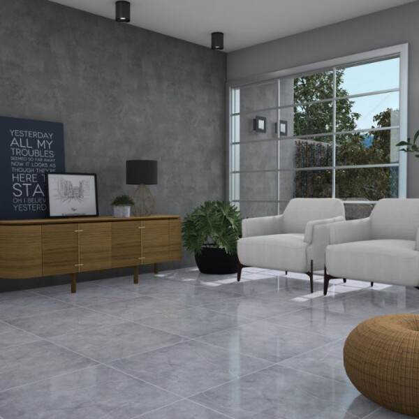 CERAMICA 58 X 58 GRIS PERLA MAMOLADO CERAMICA 58 X 58 GRIS PERLA MAMOLADO