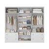 Ropero Americana PLUS 6 puertas 4 cajones - 100% MDF Blanco