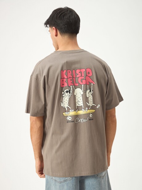 REMERA CREW GRIS