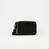 Bandolera New Penny en efecto gamuza Negro
