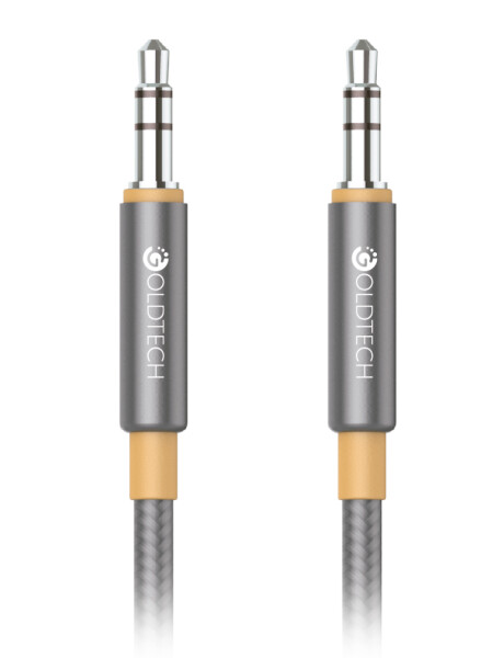 Cable de audio Goldtech 1mt. Aux Spica Plug 3.5mm M a M Cable de audio Goldtech 1mt. Aux Spica Plug 3.5mm M a M