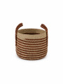 CANASTO DE YUTE MULTICOLOR