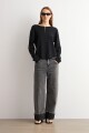 Chaqueta tejida alamares negro