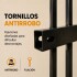 Cerco Reja Perimetral Seguridad Hierro Panel 2,40m x 1,80m Color Negro