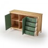 Comoda 2 Puertas 4 Cajones - Mari Verde