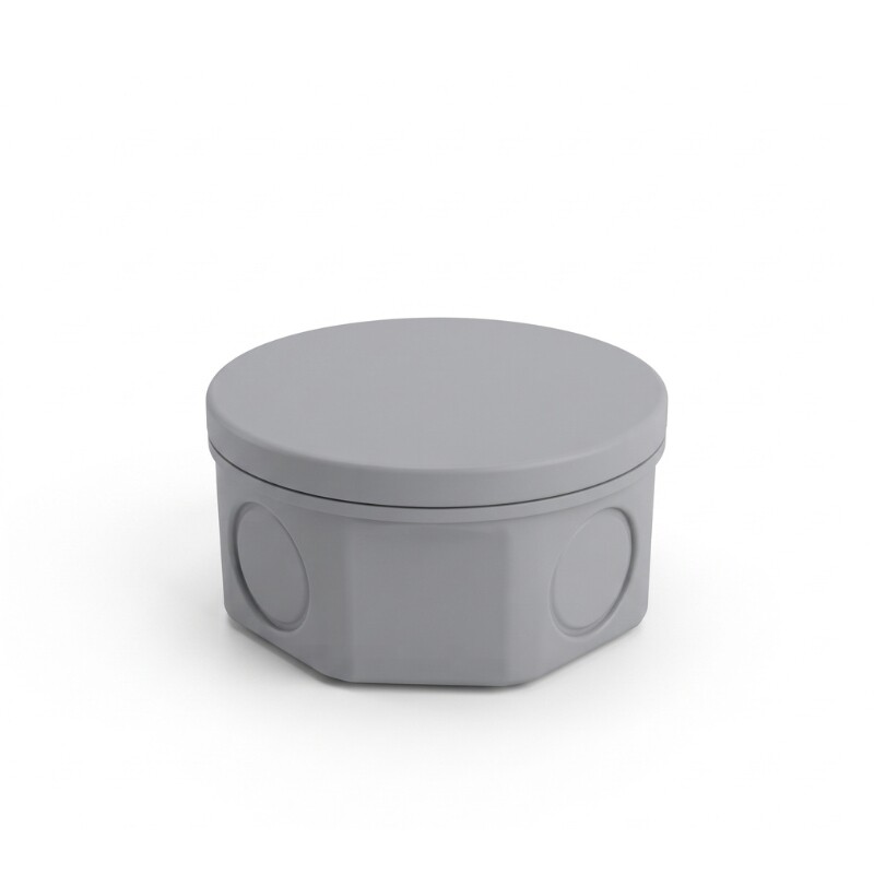 CAJA ESTANCO EXTERIOR Caja Estanco Exterior Redonda 8X5 cm IP44 Gris