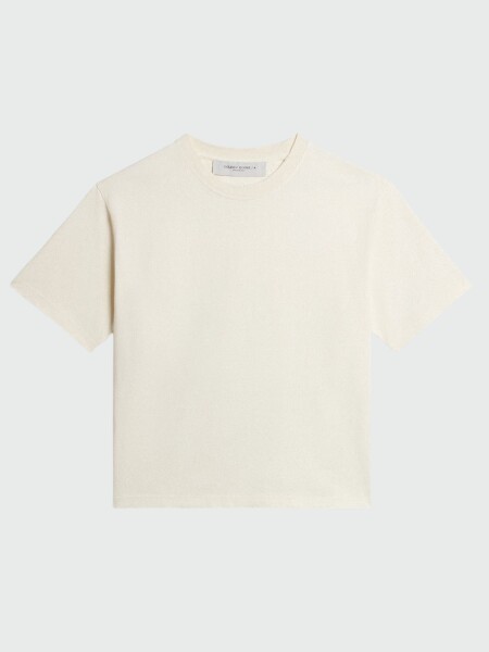 GOLDEN GOOSE - REMERA DE ALGODÓN CON LOGO INVERTIDO EN LA ESPALDA Blanco
