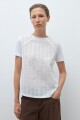 Remera frente broderie blanco