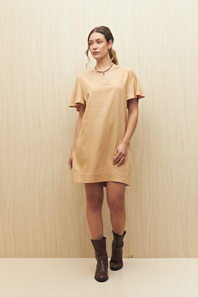 VESTIDO MARILOU Caramelo