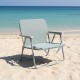 Silla Playa Plegable Portátil Con Correa Reforzada GRIS CLARO