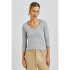 BLUSA ML FEM CINZA MESCLA