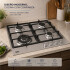 Anafe A Gas Empotrar Beko 4 Hornallas Hiaw 64225 Sx ANAFE A GAS BEKO 4H HIAW64225SX
