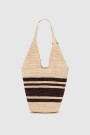 BOLSO LEAH STRIPES HOBO RAFIA Combinado