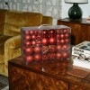 Set x100 chirimbolos 3, 4 y 6 cm para árbol de navidad Rojo