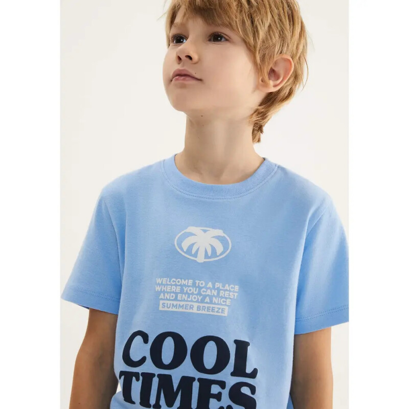 CAMISETA MM MASC AZUL CLARO