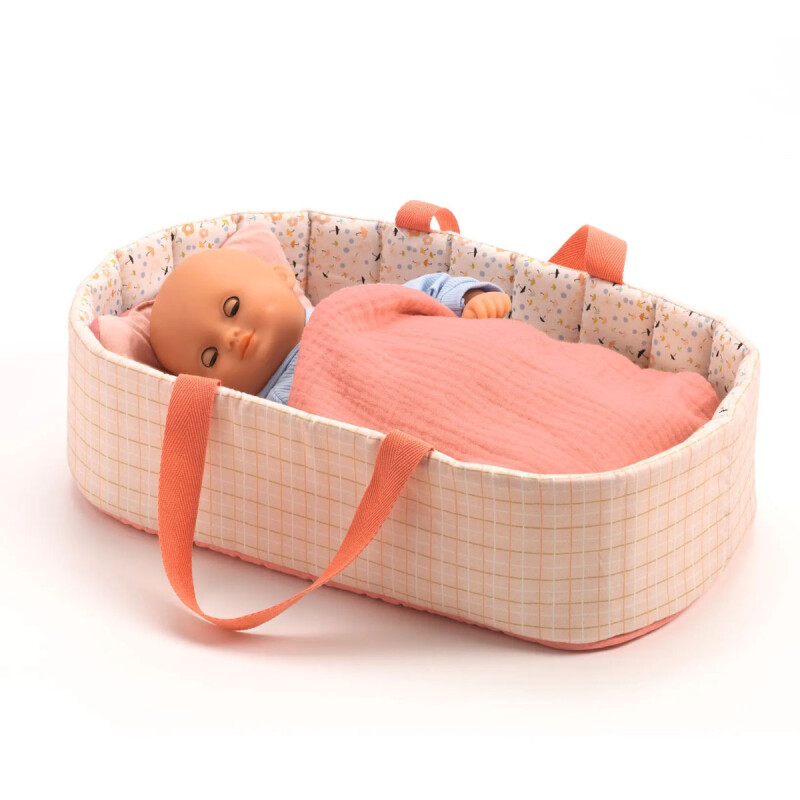 Capazo Bassinet para muñeca Pink Pomea Djeco Capazo Bassinet para muñeca Pink Pomea Djeco